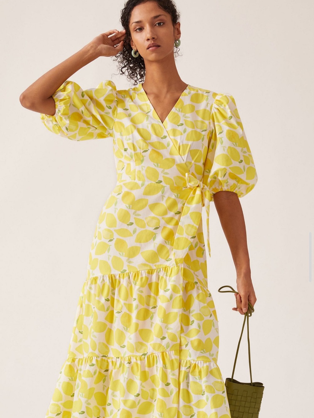 Hutch Tiered Wrap Midi Dress